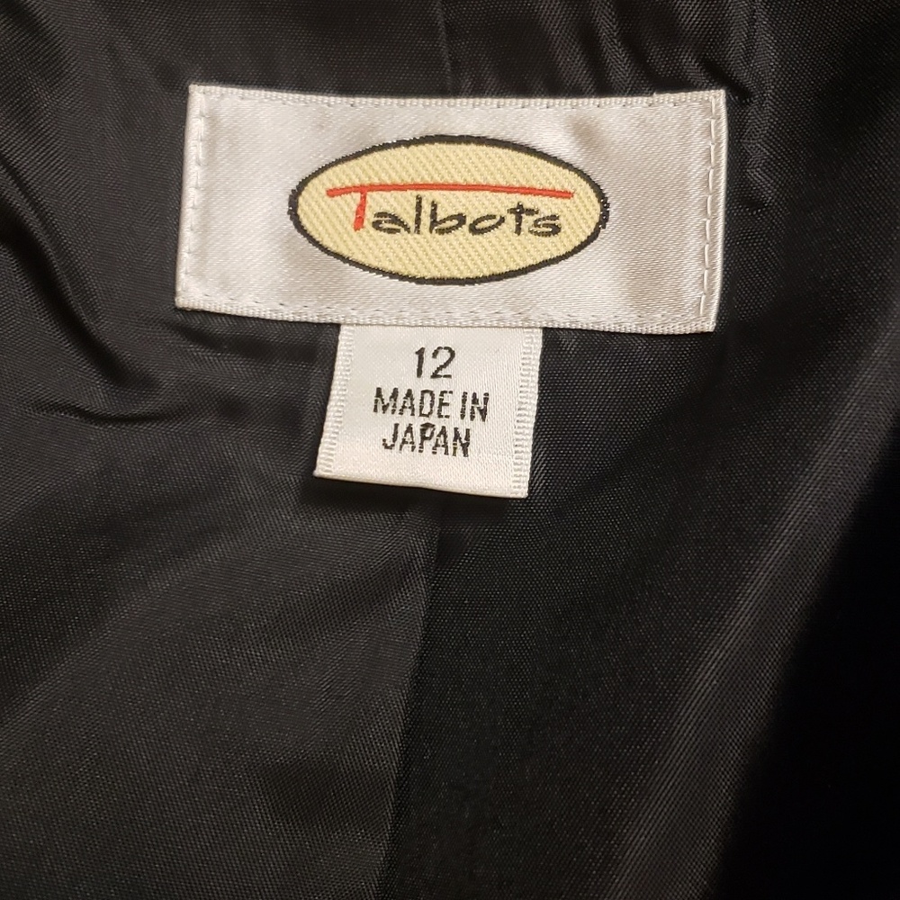 Talbots Ladies Black/Gray Stripe Jacket Size 12 - Picture 13 of 16